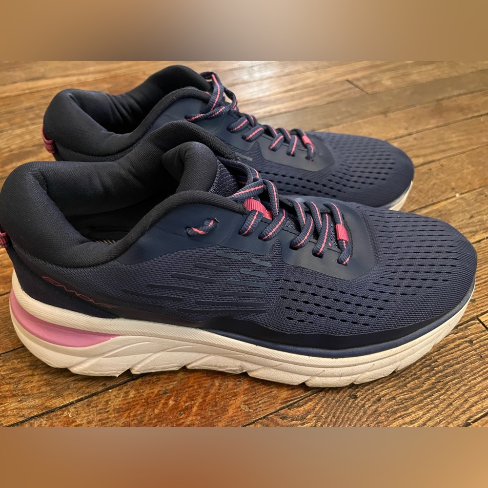 Easy Spirit Denise Austin Mel EMOVE Walking Shoes Dark Blue Pink Sneakers Sz 8.5